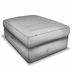 Harper Storage Footstool in Fabric - Grade D - thumbnail 2