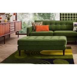Orla Kiely Ebben Fabric Footstool - Premium Plain Fabric - thumbnail 1