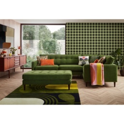 Orla Kiely Ebben Fabric Footstool - Premium Plain Fabric - thumbnail 5