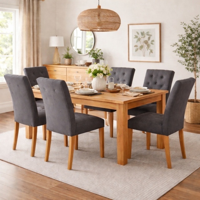 Ascot Rustic Oak Small 150/200cm Extending Dining Table - image 1