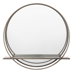 Gallery Direct Winslow Large Mirror and Integrated Shelf 58cm - Black - thumbnail 2