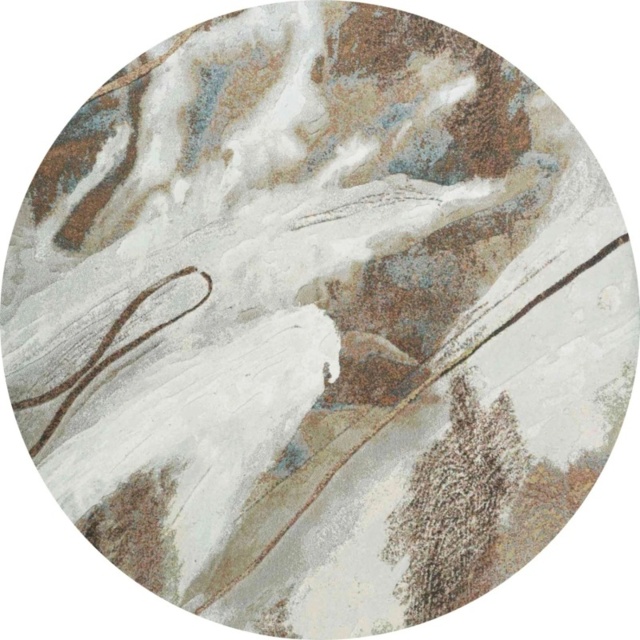 Mastercraft 063-0529/7270 Galleria Round Rug - Brown - 240cm Circle - image 1