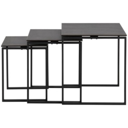 Katrine Ceramic Nest Of Tables - Black - thumbnail 2