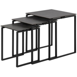Katrine Ceramic Nest Of Tables - Black - thumbnail 1