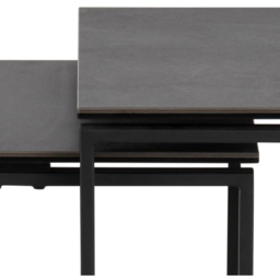 Katrine Ceramic Nest Of Tables - Black - thumbnail 3