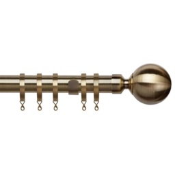Speedy Nikola Fixed Metal Curtain Pole Set - 28mm - Satin Silver - 150cm - thumbnail 4