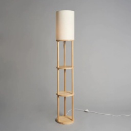 BHS Shelby Shelving Floor Lamp - Oak/Natural - thumbnail 2