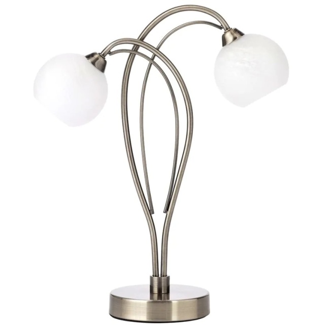 BHS Soni Table Lamp - Antique Brass/Alabaster - image 1