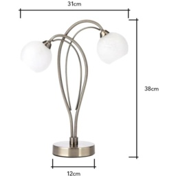 BHS Soni Table Lamp - Antique Brass/Alabaster - thumbnail 2