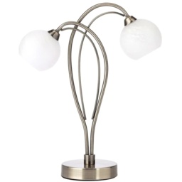 BHS Soni Table Lamp - Antique Brass/Alabaster - thumbnail 1