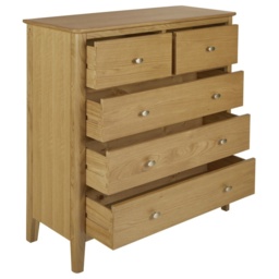 Hardwick Oak 2 3 Chest of Drawers - thumbnail 3