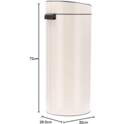Brabantia Touch Bin 30L - Soft Beige - thumbnail 7