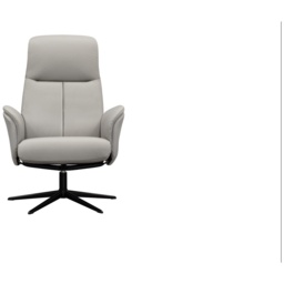 G Plan Nysted Manual Recliner Chair and Stool Set - Leather Grade L - Polished Base - thumbnail 2