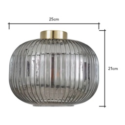 BHS Lyna Ceiling Light Shade 25cm - Satin Brass - thumbnail 2