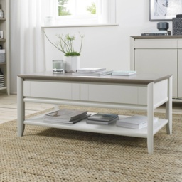 Brampton Rectangular Coffee Table With Drawer - Grey - thumbnail 1