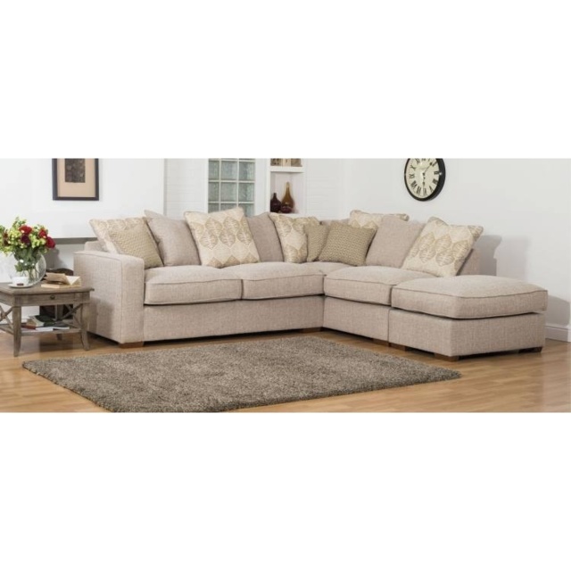 Bertie Pillow Back Sofa Bed Corner Group - Fabric Grade C - FST/LFC/R2S - image 1