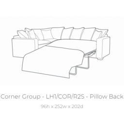 Bertie Pillow Back Sofa Bed Corner Group - Fabric Grade C - FST/LFC/R2S - thumbnail 7