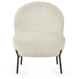 Julian Bowen Lulu Boucle Accent Chair - Ivory - thumbnail 2