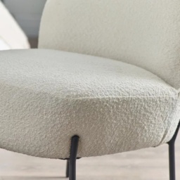 Julian Bowen Lulu Boucle Accent Chair - Ivory - thumbnail 5