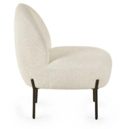 Julian Bowen Lulu Boucle Accent Chair - Ivory - thumbnail 4