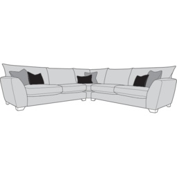 Morgan 5 Seater Corner Sofa in Fabric - Fabric Grade A - thumbnail 5