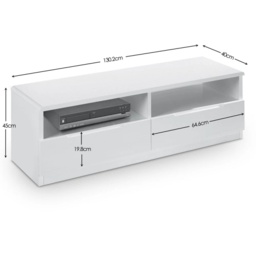 Julian Bowen Manhattan 2 Drawer Media Unit - thumbnail 3