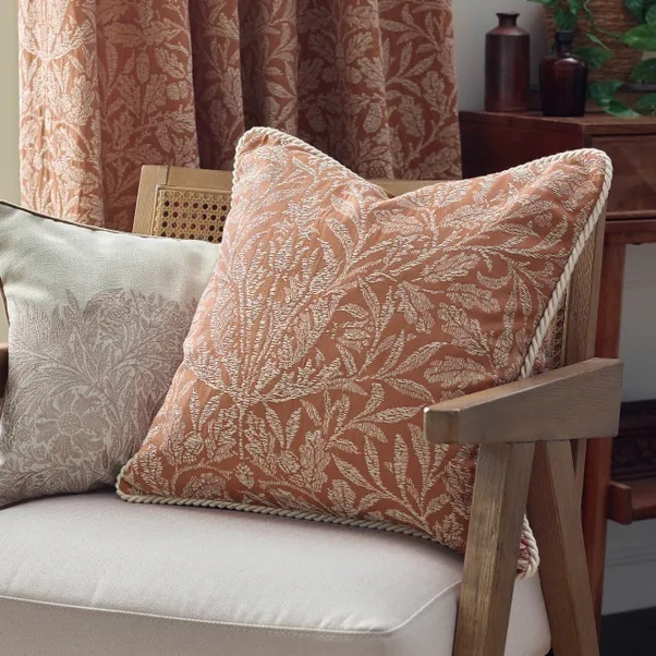 Morris and Co Acorn Tonal Feather Rich Cushion 50cm - Brick - image 1