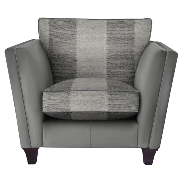 Parker Knoll Harlow Leather/Fabric Armchair - Leather/Fabric Mix - image 1