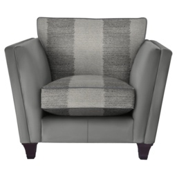 Parker Knoll Harlow Leather/Fabric Armchair - Leather/Fabric Mix - thumbnail 1