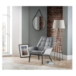 Julian Bowen Lucerne Velvet Chair - Grey