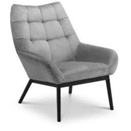 Julian Bowen Lucerne Velvet Chair - Grey - thumbnail 4