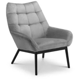 Julian Bowen Lucerne Velvet Chair - Grey - thumbnail 3