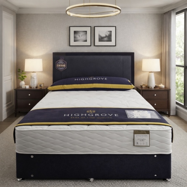Highgrove Hillingdon Mattress and Divan Set - 180cm Super King - 22 Drawers - image 1