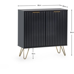 Julian Bowen Murano Compact Sideboard - Matt Black - thumbnail 5