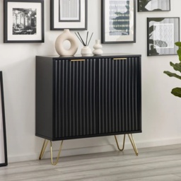 Julian Bowen Murano Compact Sideboard - Matt Black - thumbnail 1