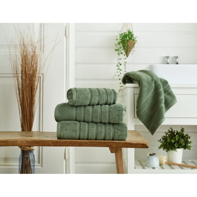 The Lyndon Company Rainham Cotton Towel - Oregano - Bath Sheet - image 1