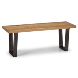 Julian Bowen Brooklyn Oak Bench - thumbnail 1