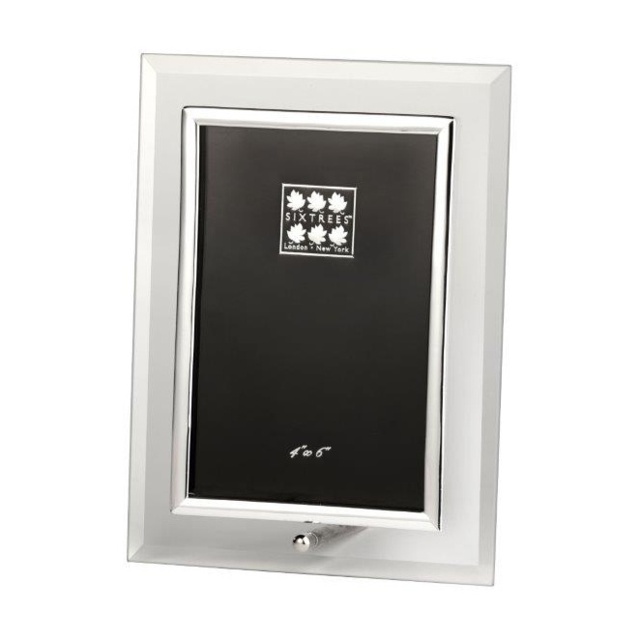 Sixtrees Silver Bevelled Flat Glass Photo Frame - 8 x 10