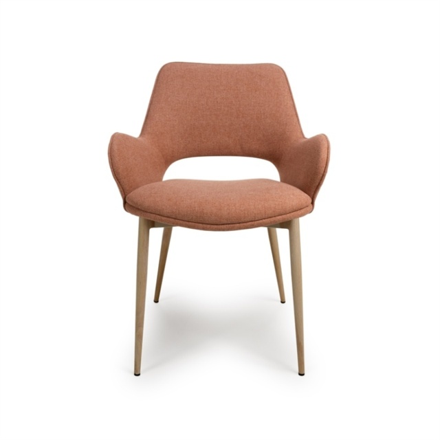 Collins Fabric Dining Chair - Brick - image 1