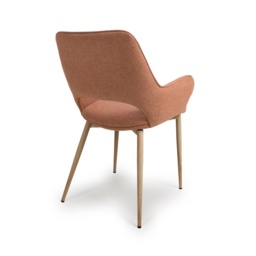 Collins Fabric Dining Chair - Brick - thumbnail 4