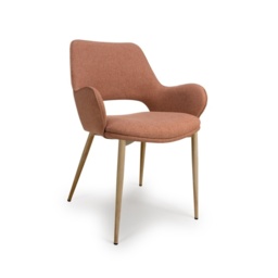 Collins Fabric Dining Chair - Brick - thumbnail 2