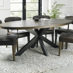 Winnipeg Fumed Oak 200cm Dining Table - thumbnail 1