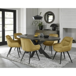 Winnipeg Fumed Oak 200cm Dining Table - thumbnail 6