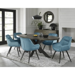 Winnipeg Fumed Oak 200cm Dining Table - thumbnail 7