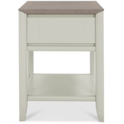 Brampton Grey Square Lamp Table With Drawer - thumbnail 2