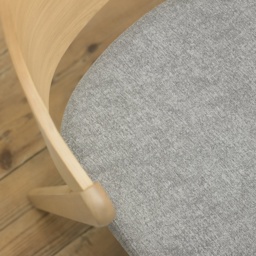 Delta Scandi Oak Ply Back Dining Chair - Grey Fabric Pair - thumbnail 5
