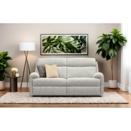 G Plan Hardy 3 Seater Fabric Recliner Sofa - Fabric Grade C - Double Electric With Headrest and Lumbar - With Heated Seats - thumbnail 2