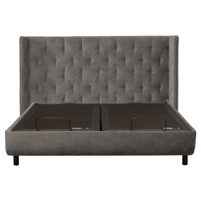 Tempur Ergo Smart Base Adjustable Bed - Super King - 180cm x 200cm - Stone - Vertical Headboard - image 1