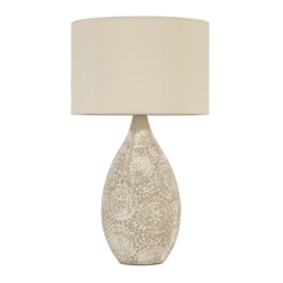 BHS Inar 2 Tone Ceramic Table Lamp - Natural - thumbnail 1