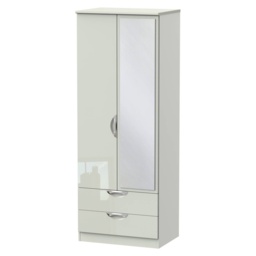 Cambourne Cam082 Tall Double Gents Wardrobe With Mirror Door - Finishes - thumbnail 1
